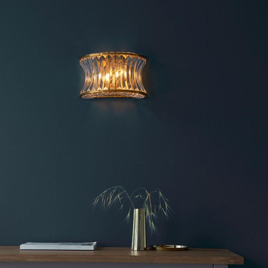 Endon 106812 - Kultainen seinävalaisin 2xE14/7W/230V