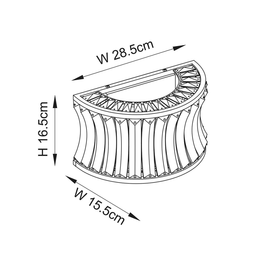Endon 106812 - Kultainen seinävalaisin 2xE14/7W/230V
