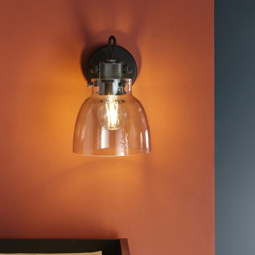 Endon 107011 - Seinäkohdevalaisin URBAN 1xE27/10W/230V musta/savunmusta