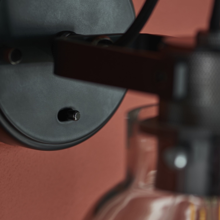 Endon 107011 - Seinäkohdevalaisin URBAN 1xE27/10W/230V musta/savunmusta