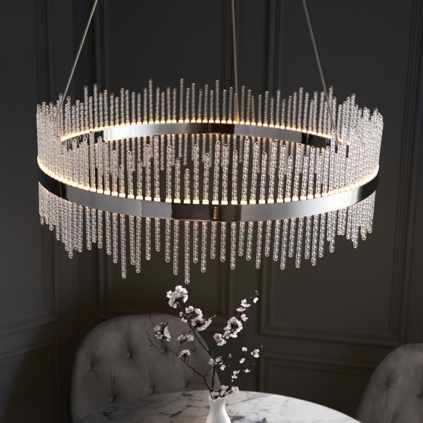 Endon 107108 - LED-riippuvalaisin vaijerilla LED/56W/230V 3000K kiiltävä kromi