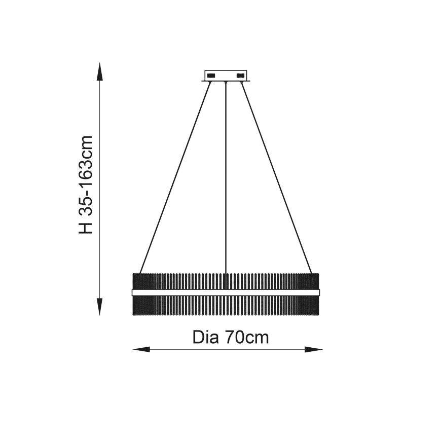 Endon 107108 - LED-riippuvalaisin vaijerilla LED/56W/230V 3000K kiiltävä kromi