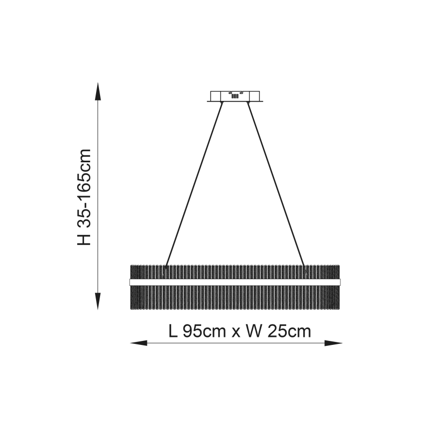 Endon 107109 - LED-riippuvalaisin vaijerilla LED/47W/230V 3000K kiiltävä kromi