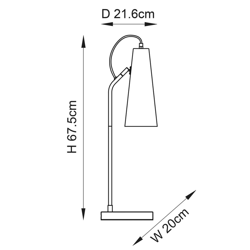 Endon 107527 - Pöytävalaisin KARNA 1xE27/10W/230V messinki