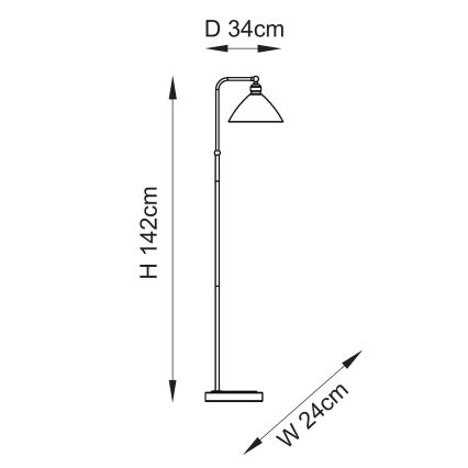 Endon 107609 - Lattiavalaisin 1xE27/10W/230V messinki