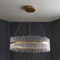 Endon 107672 - ADRIEL himmennettävä LED-riippuvalaisin vaijerilla LED/83W/230V 3000K, halkaisija 89 cm, kultainen/kirkas