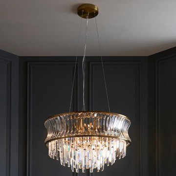 Endon 107785 - Riippuvalaisin vaijerilla 9xE14/6W/230V, kullanvärinen
