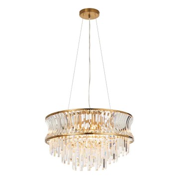 Endon 107785 - Riippuvalaisin vaijerilla 9xE14/6W/230V messinki