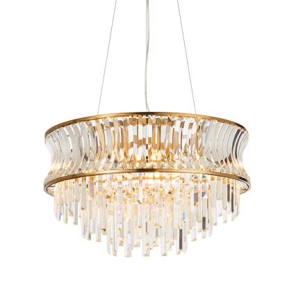 Endon 107785 - Riippuvalaisin vaijerilla 9xE14/6W/230V messinki