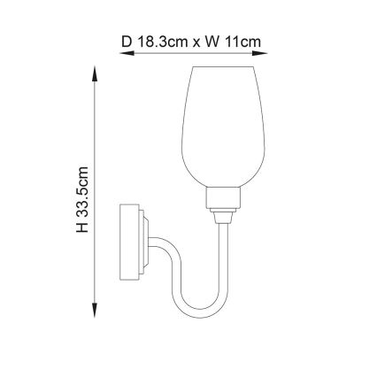 Endon 107792 - Seinävalaisin STOURTON 1xE14/6W/230V messinki