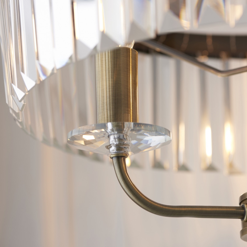 Endon 110644 - Lattialamppu CHESTERFIELD 3xE14/6W/230V messinki