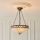 Endon 111870 - Ketjulla ripustettava Tiffany-tyylinen kattokruunu FARGO, 3xE27/10W/230V, halkaisija 41,5 cm
