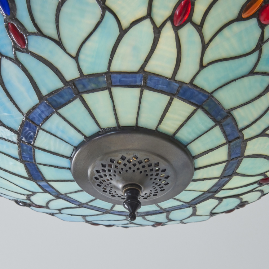 Endon 111899 - Kattovalaisin Tiffany DRAGONFLY 3xE27/10W/230V Ø 50 cm