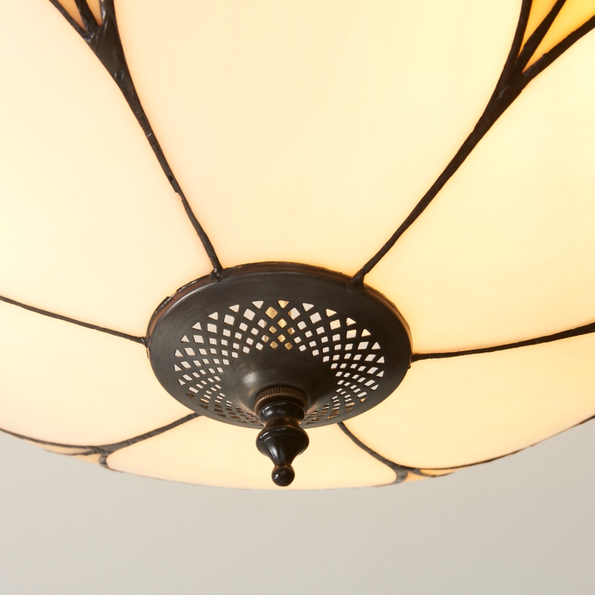 Endon 111907 - Pintakiinnitteinen kattokruunu Tiffany INGRAM 3xE27/10W/230V halkaisija 45 cm