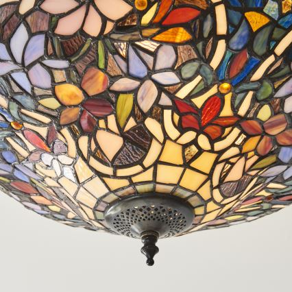 Endon 111915 - Pinta-asennettava Tiffany-kattovalaisin SULLIVAN 3xE27/10W/230V, halkaisija 40 cm