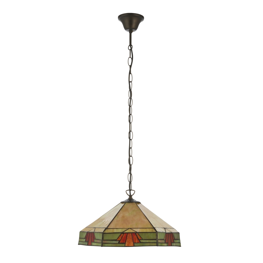 Endon 111989 - Kattokruunu ketjulla Tiffany NEVADA 3xE27/10W/230V halkaisija 40 cm