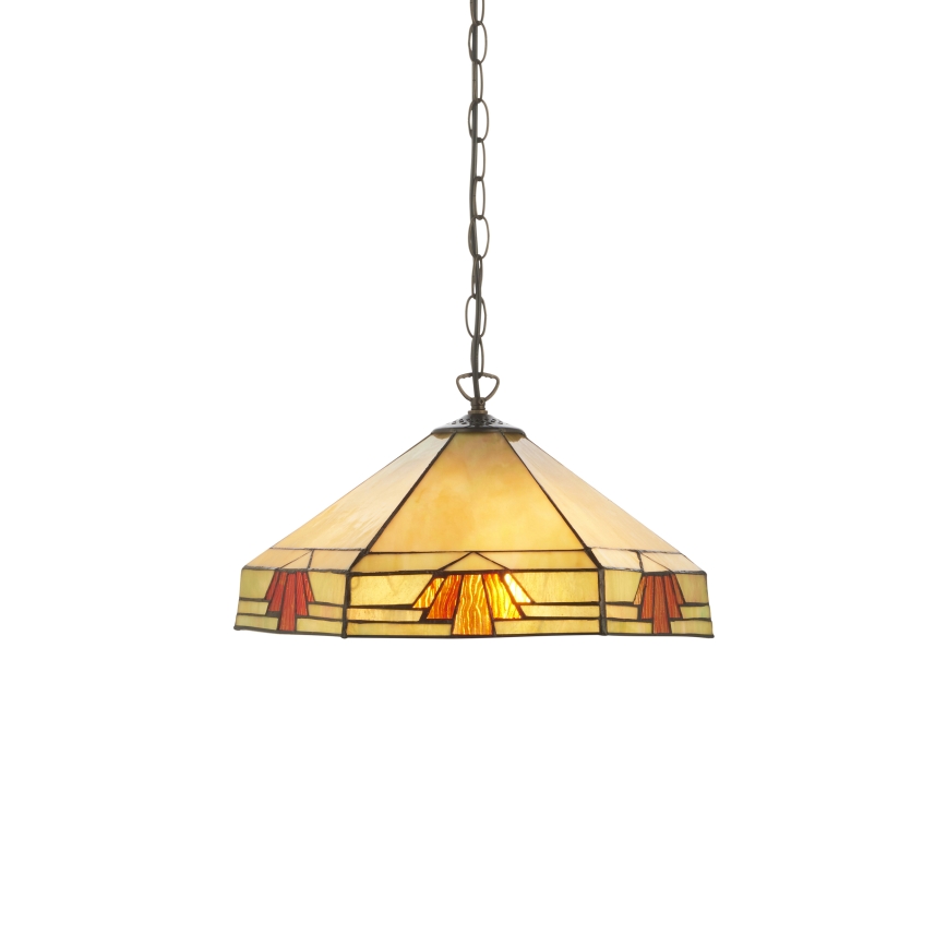 Endon 111989 - Kattokruunu ketjulla Tiffany NEVADA 3xE27/10W/230V halkaisija 40 cm