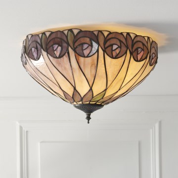Endon 112188 - Tiffany-kattovalaisin HUTCHINSON 2xE27/60W/230V, halkaisija 40 cm