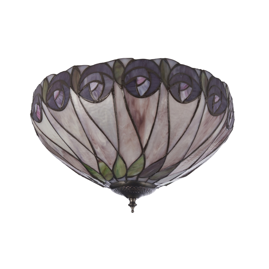 Endon 112188 - Tiffany-kattovalaisin HUTCHINSON 2xE27/60W/230V, halkaisija 40 cm