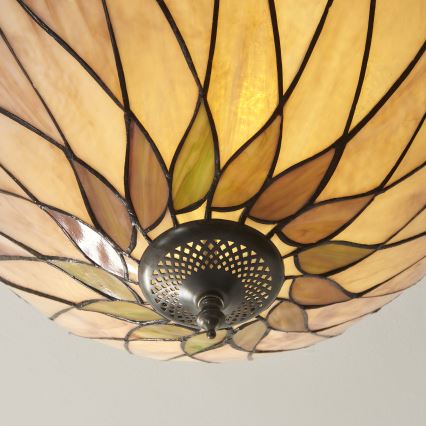 Endon 112188 - Tiffany-kattovalaisin HUTCHINSON 2xE27/60W/230V, halkaisija 40 cm