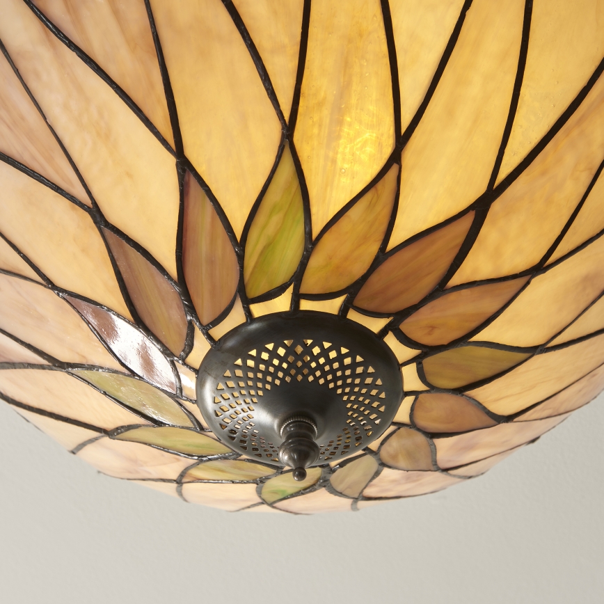 Endon 112188 - Tiffany-kattovalaisin HUTCHINSON 2xE27/60W/230V, halkaisija 40 cm