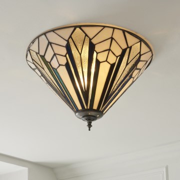 Endon 112191 - Kattovalaisin Tiffany ASTORIA 2xE27/60W/230V, halkaisija 40 cm