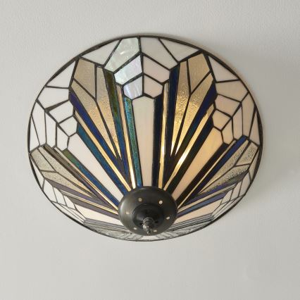 Endon 112191 - Kattovalaisin Tiffany ASTORIA 2xE27/60W/230V, halkaisija 40 cm