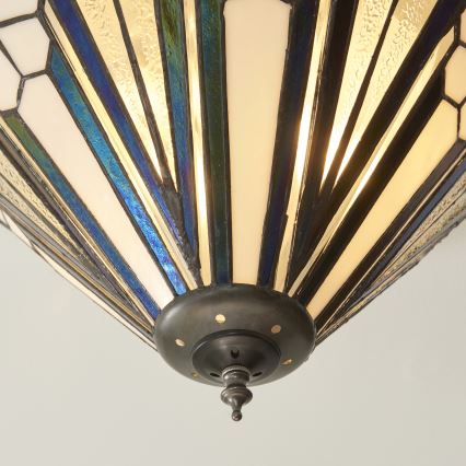 Endon 112191 - Kattovalaisin Tiffany ASTORIA 2xE27/60W/230V, halkaisija 40 cm