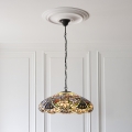Endon 112193 - Tiffany SULLIVAN - ketjullinen kattokruunu 3xE27/60W/230V halkaisija 57 cm