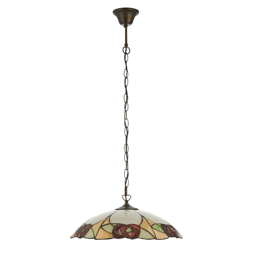 Endon 112197 - Riippuvalaisin ketjulla Tiffany INGRAM 1xE27/60W/230V, halkaisija 45 cm
