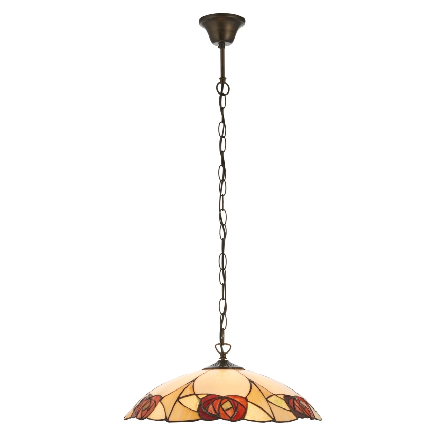 Endon 112197 - Riippuvalaisin ketjulla Tiffany INGRAM 1xE27/60W/230V, halkaisija 45 cm