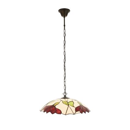 Endon 112246 - Tiffany BOTANICA ketjullinen kattokruunu 1xE27/60W/230V, halkaisija 45 cm