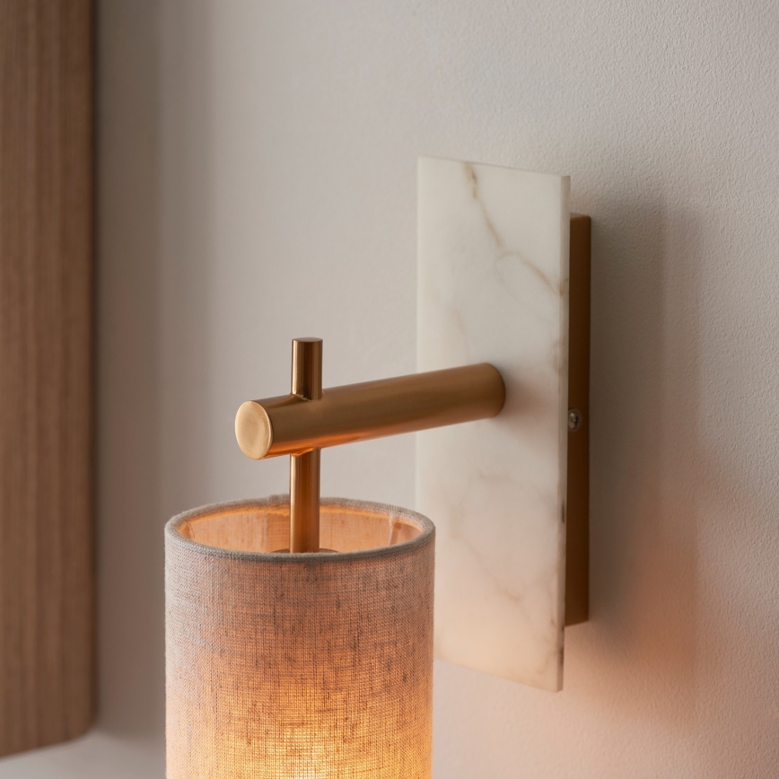 Endon 114201 - Seinävalaisin 1xE14/7W/230V beige/kulta