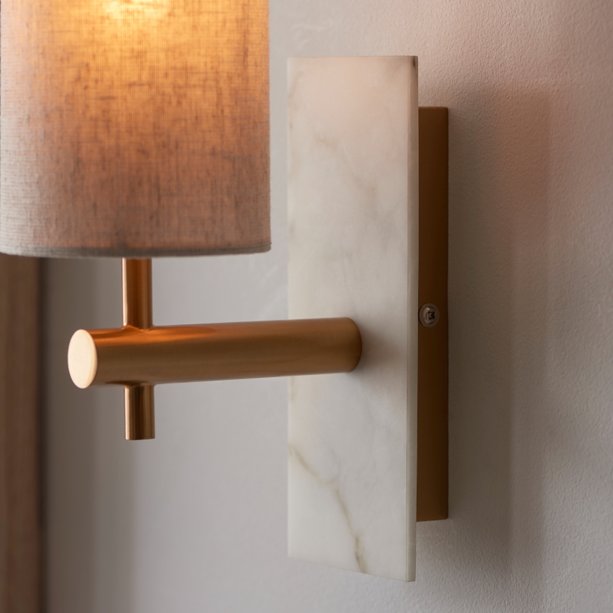 Endon 114201 - Seinävalaisin 1xE14/7W/230V beige/kulta