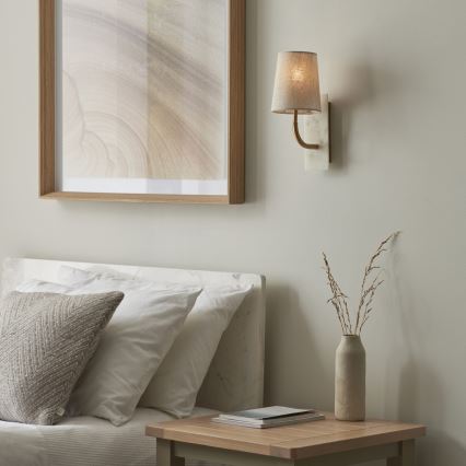 Endon 114202 - Seinävalaisin 1xE14/7W/230V beige/kullanvärinen