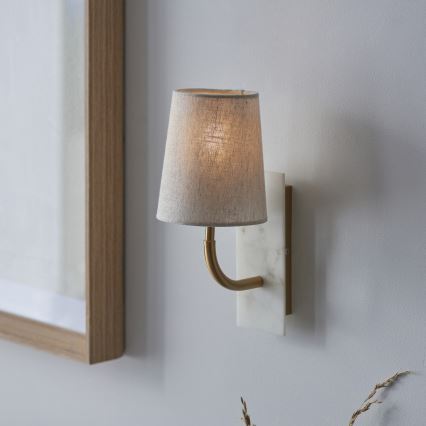 Endon 114202 - Seinävalaisin 1xE14/7W/230V beige/kullanvärinen