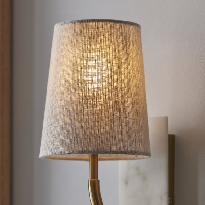 Endon 114202 - Seinävalaisin 1xE14/7W/230V beige/kullanvärinen