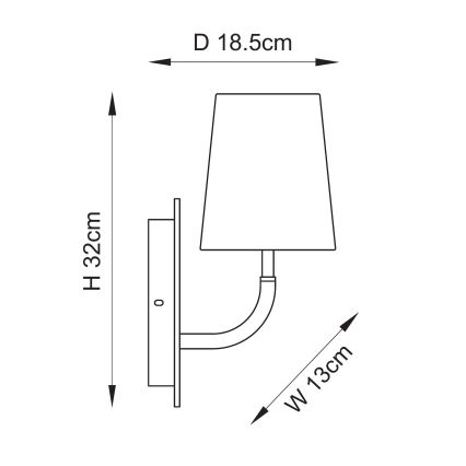 Endon 114202 - Seinävalaisin 1xE14/7W/230V beige/kullanvärinen