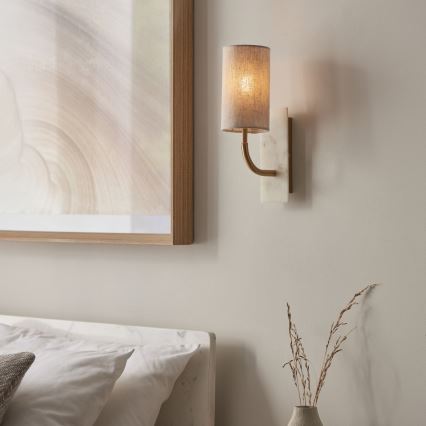 Endon 114203 - Seinävalaisin 1xE14/7W/230V beige/kullanvärinen