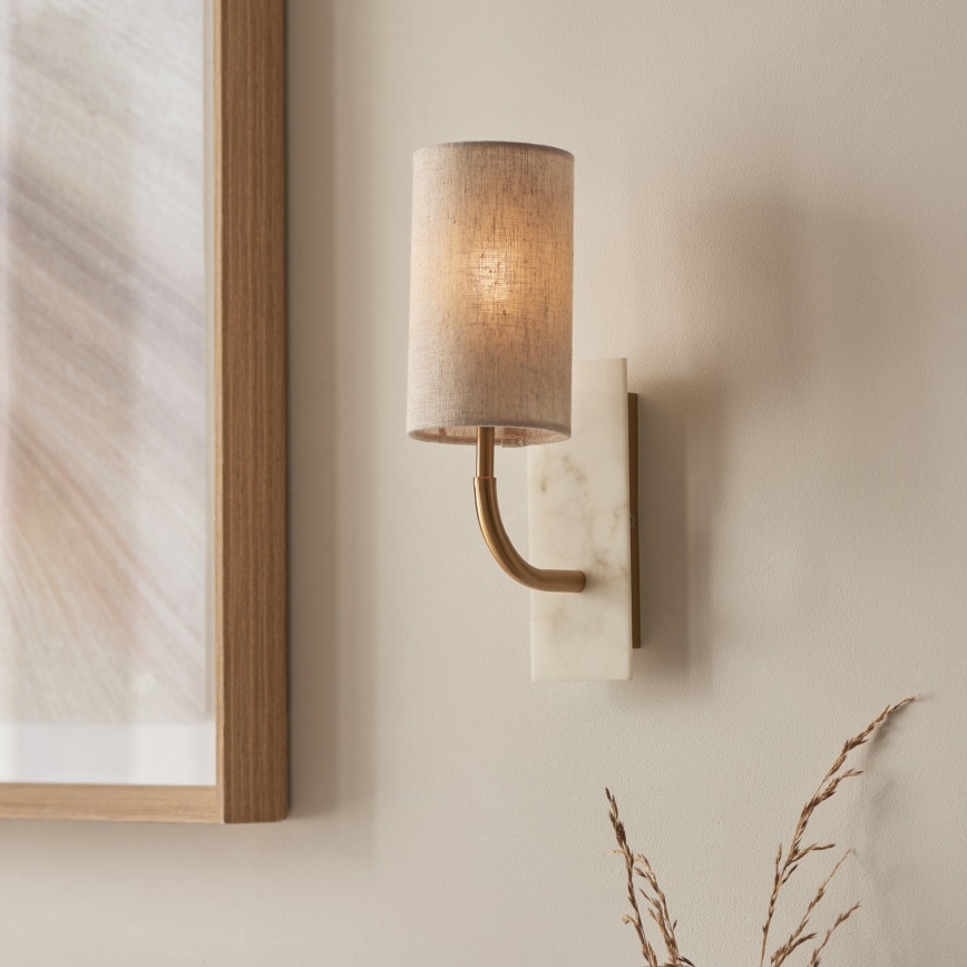 Endon 114203 - Seinävalaisin 1xE14/7W/230V beige/kullanvärinen