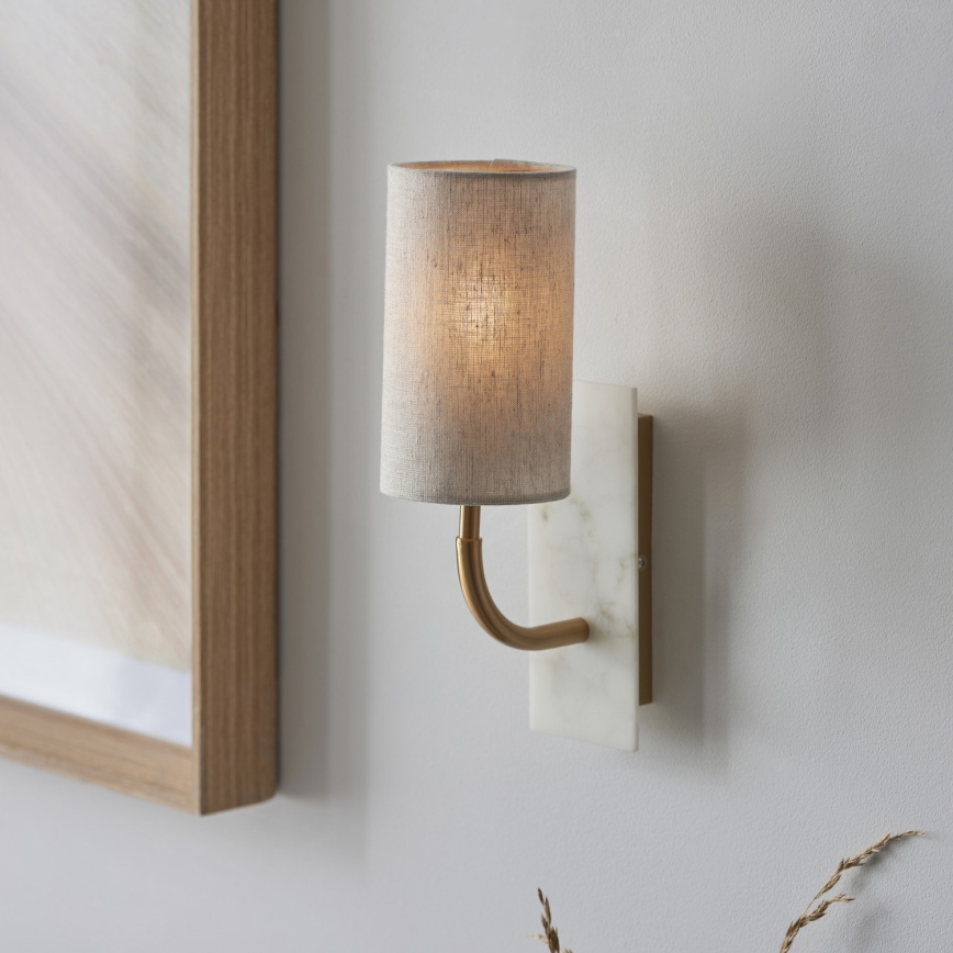 Endon 114203 - Seinävalaisin 1xE14/7W/230V beige/kullanvärinen