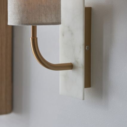 Endon 114203 - Seinävalaisin 1xE14/7W/230V beige/kullanvärinen