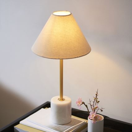 Endon 114211 - Pöytälamppu 1xE14/7W/230V beige/messinki