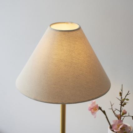 Endon 114211 - Pöytälamppu 1xE14/7W/230V beige/messinki