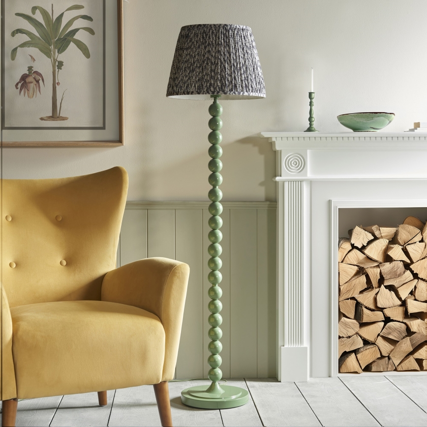 Endon 114634 - Lattialamppu HIGGLEDY 1xE27/10W/230V vihreä/harmaa