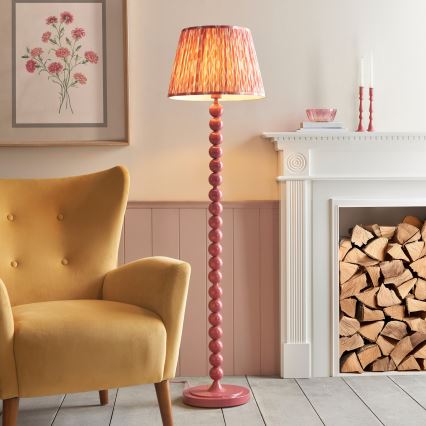 Endon 114667 - Lattialamppu HIGGLEDY 1xE27/10W/230V vaaleanpunainen