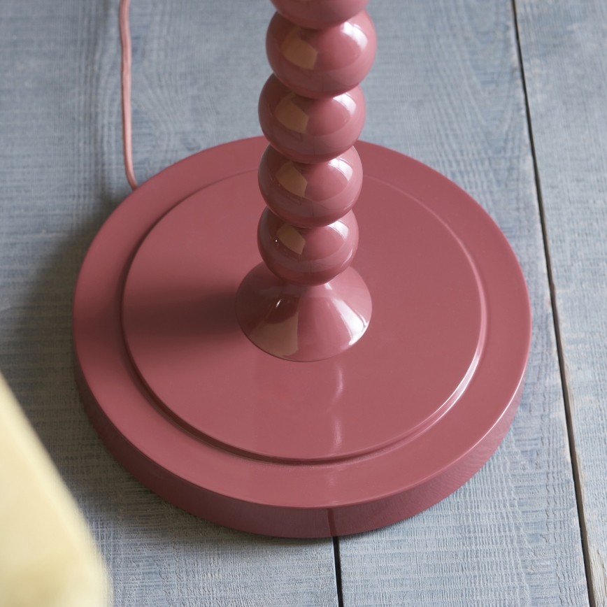 Endon 114667 - Lattialamppu HIGGLEDY 1xE27/10W/230V vaaleanpunainen