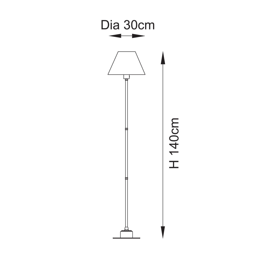 Endon 114778 - LED himmennettävä ladattava lattiavalaisin BURLEY LED/1,5W/5V 3600 mAh messinki/sininen