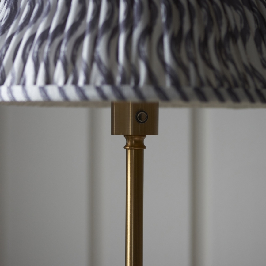 Endon 114785 - LED Himmennettävä ladattava lattiavalaisin BURLEY LED/1,5W/5V 3600 mAh messinki/harmaa