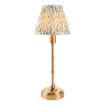 Endon 114800 - LED Himmennettävä ja ladattava pöytälamppu BURLEY LED/1,5W/5V 3600 mAh messinki/vihreä